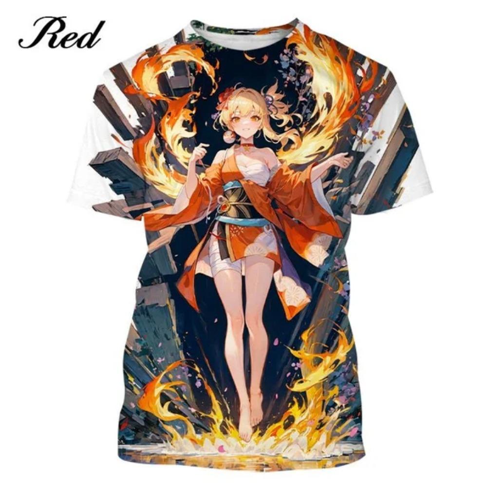 Nowy T-shirt z nadrukiem 3D, casualowy T-shirt z krótkim rękawem, męski/damski, plus size, T-shirt z okrągłym dekoltem