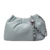 2025 new Korean version niche design simple pleated cloud bag fashion versatile commuter chain messenger bag women