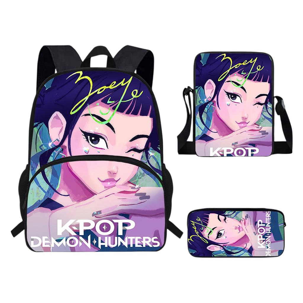Girls Backpack Primary School Student Backpack Printed Children's Bag Shoulder Bag Pencil Case Three-piece Set