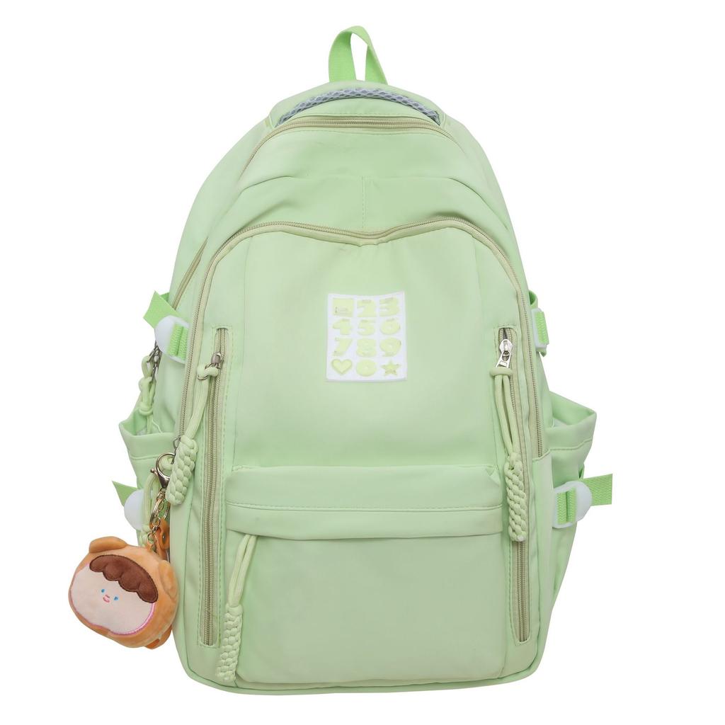 New middle school student schoolbag large capacity multi-pocket backpack burden-reducing nylon outdoor travel bag high school student schoolbag
