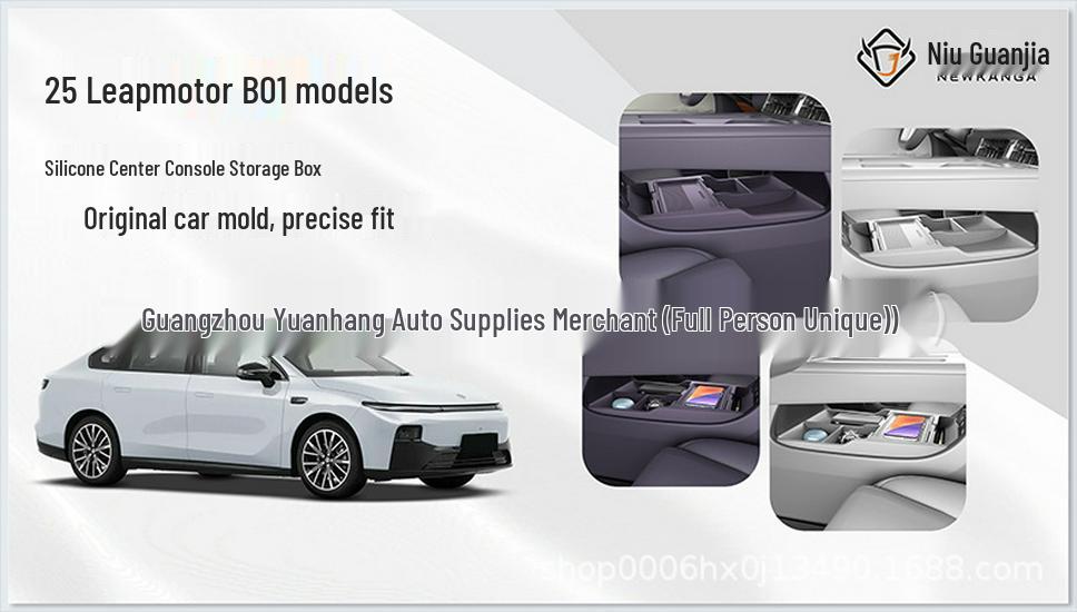 Compatible with 25 Leapmotor B01 Models: Center Console Storage & Glasses Organizer Accessories.