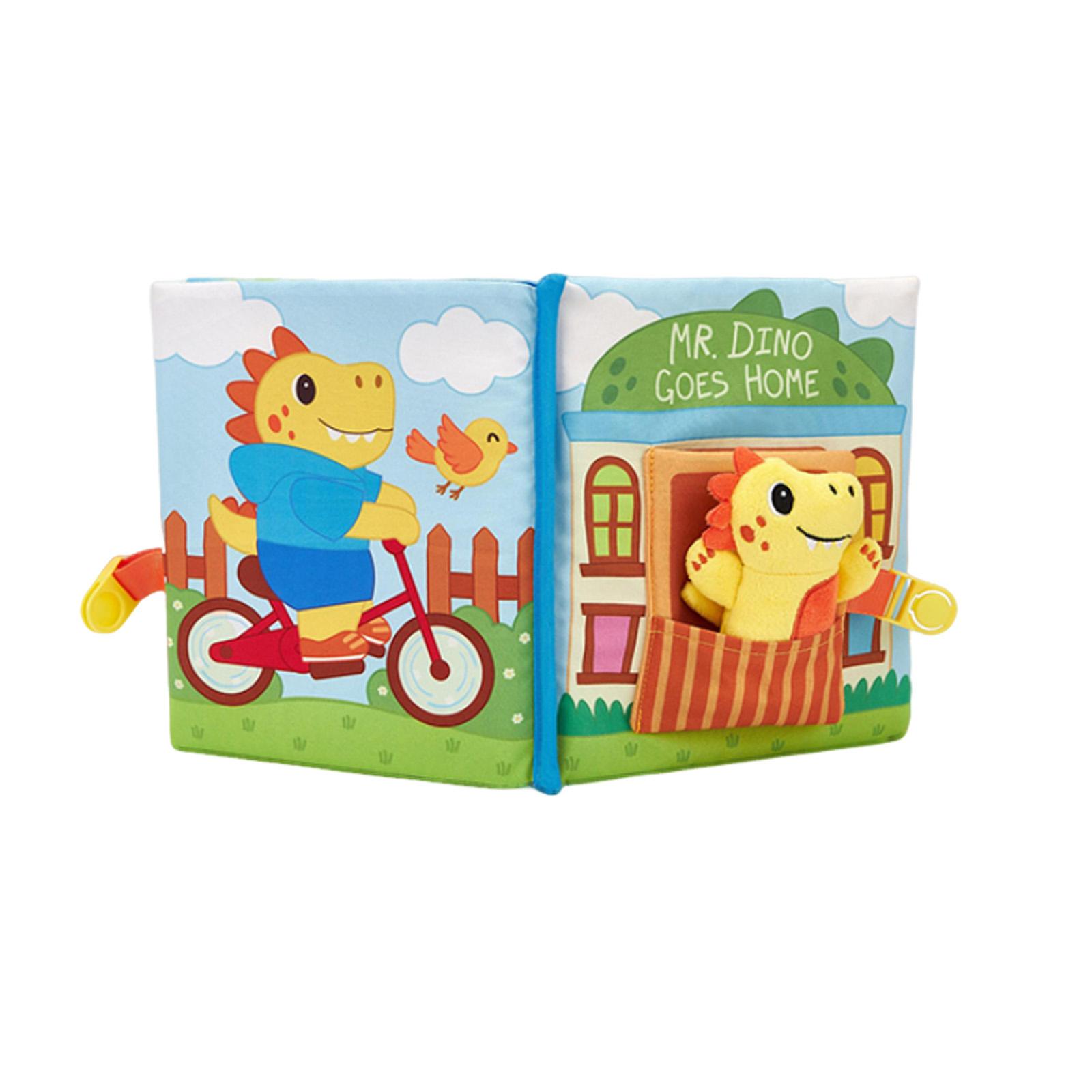 

3D Тканевая книжка с хвостиками, Тканевая книжка для раннего развития малышей, Прочная на разрыв развивающая игрушка One Size