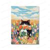 Tabby Cat Flower Market Posters and Prints Canvas Painting Cherry Blossoms Wall Art Pictures for Living Room Home Decor Cuadros