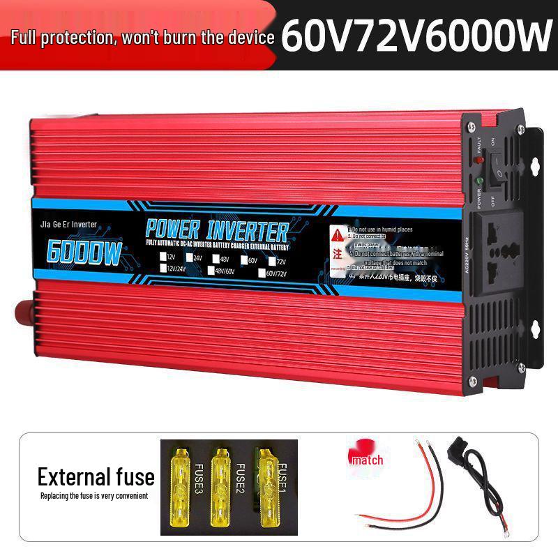 Universal High Power 48V/60V/72V To 220V Inverter for Electric Bicycle Battery and Food Truck
