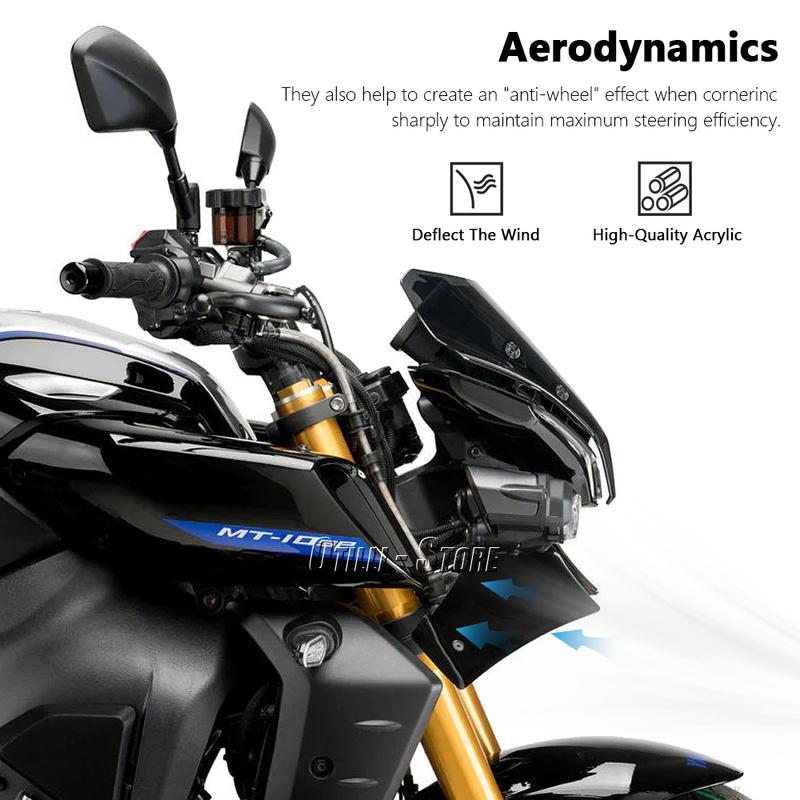 Motorrad Sport Abtrieb Naked Frontspoiler Aerodynamisch Für Yamaha MT 10 MT-10 mt10 MT10 SP 2022 2023 2024