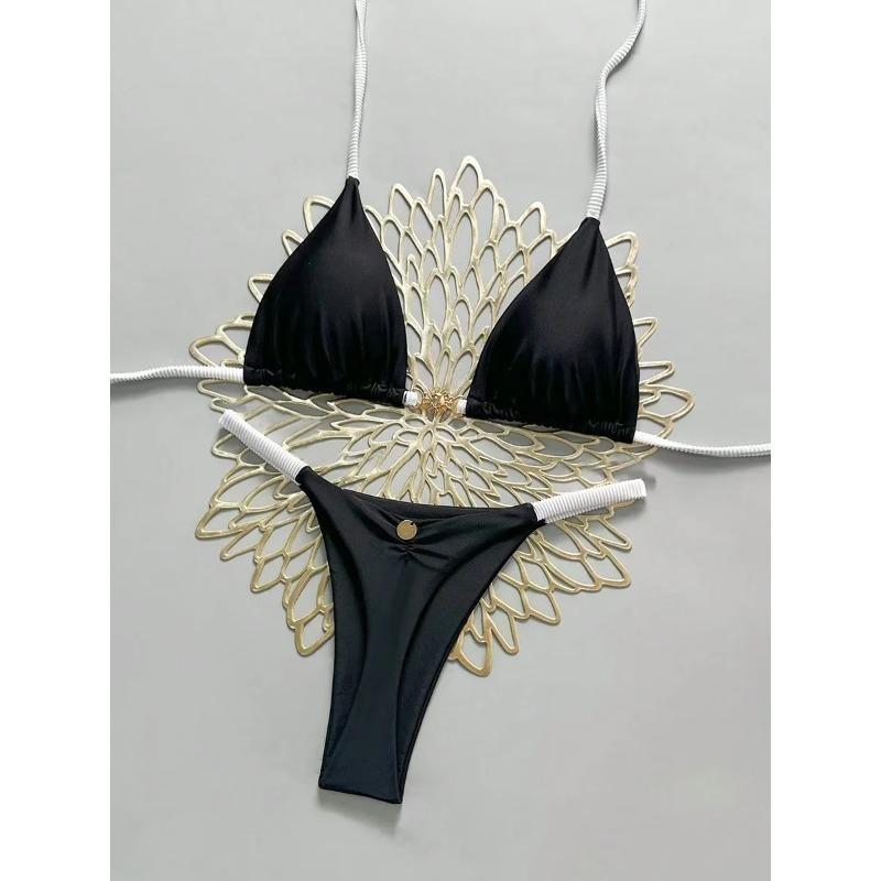Micro Bikinis 2026 Push Up Women Swimsuits Sexy Swimwear Brazilian Bikini Set Thong Biquini Solid Swimsuit Summer Beachwear