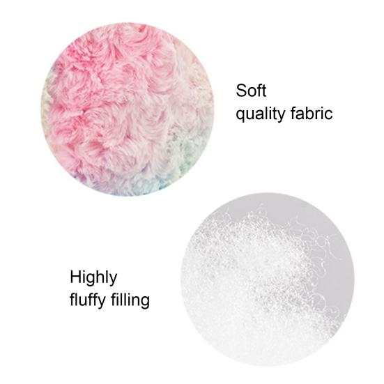 Yousheng Bear Doll Dreamy Gradient Color Giant Size Girl Plush Toy with Bowknot Decor Valentine Day Home Decor