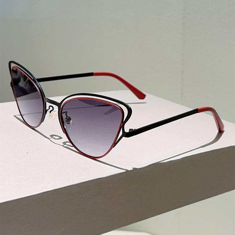 Butterfly Shaped Sunglasses Women Fashion Hollowed Rim Cat Eye Shades New Trendy Vintage Luxury Brand Design Sun Glasses