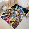 "Golden Armor Warriors Carpet with Vibrant Cosmic Fantasy Design" Suitable for use as an anti-slip for living room bedroom sofas
