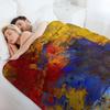 Red Yellow Blue Throw Blanket Spring Fall Cozy Throw Blanket for Couch