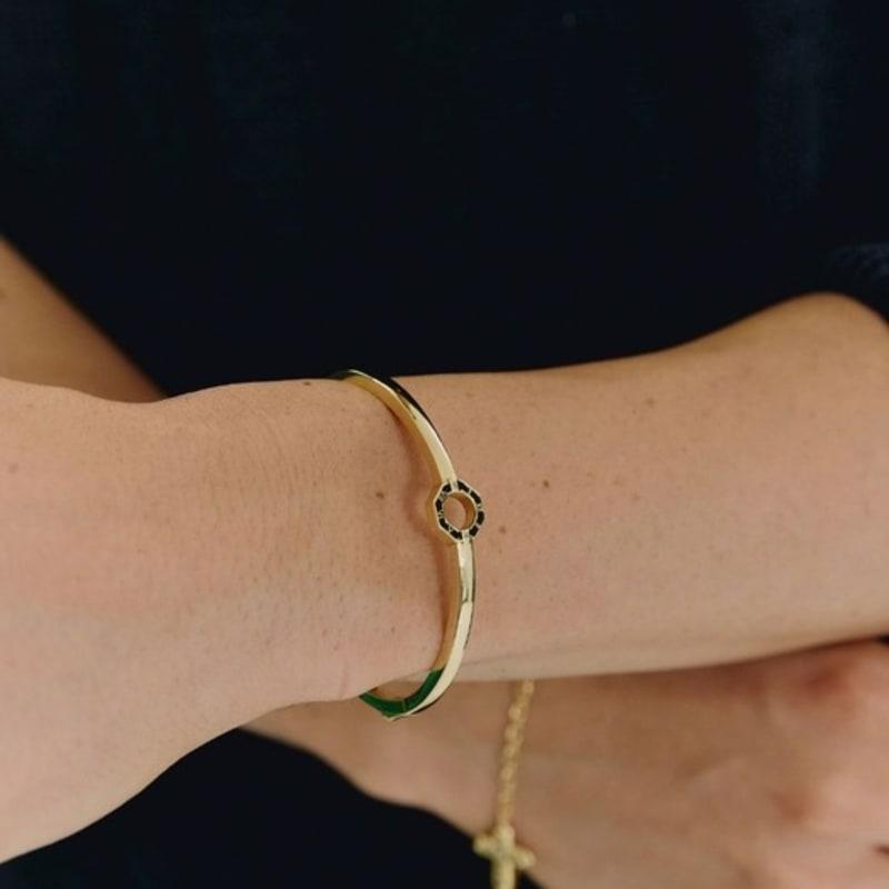 Gaman Goldene Uhr Tempus Armreif Armband