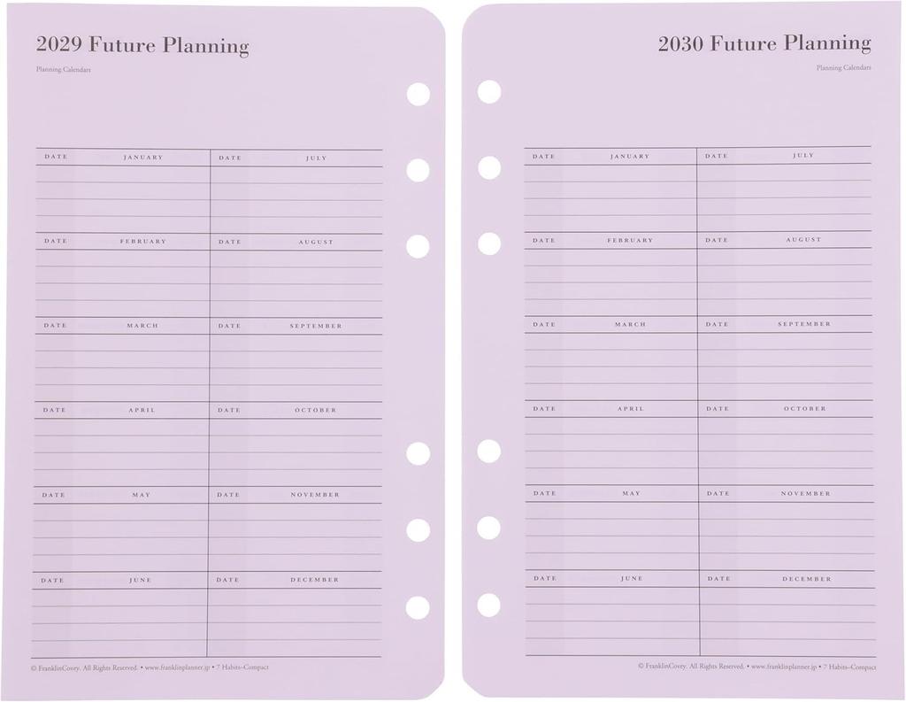 Franklin Planner 7 Habits Daily Refill 12-Month Edition, Starting July 2025, Compact, 86463