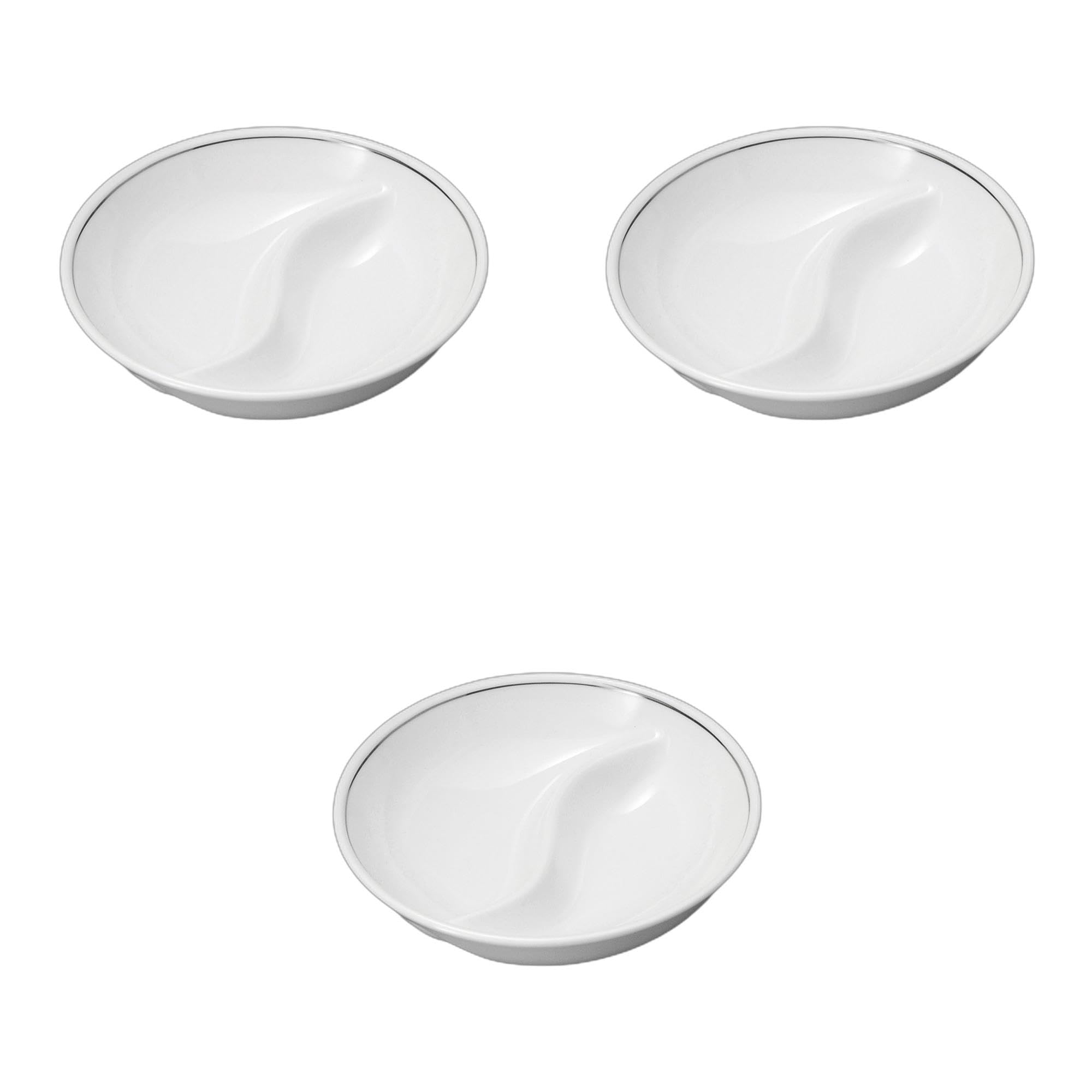 

Setomonohonpo Set of 3 Platinum Shokado Bowls x Ceramic Divided Plates (Setomonohonpo) Two-Compartment [11 2.8cm] платиновый