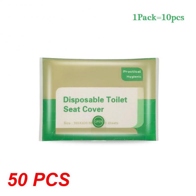 10~50PCS Disposable  Toilet Seat Cover Type Soluble Water Anti-bacterium Disposable For Travelling Commuting Or Camping