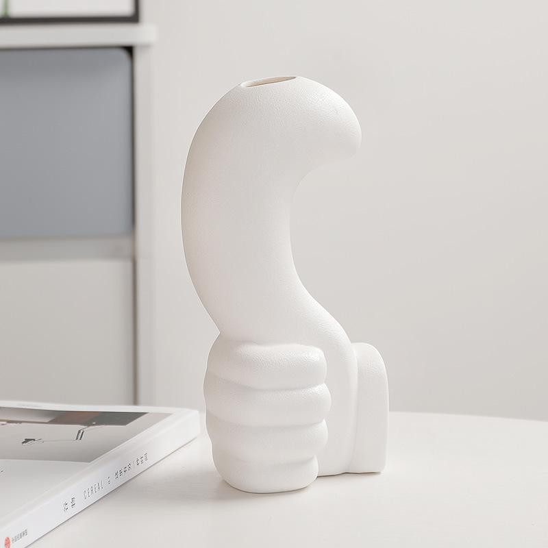 Vasă din ceramică creativă nordică Thumb Body Art Decor pentru casă Decor modern vază într-un decor simplu al camerei