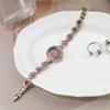 with Adjustable Bracelet Rotundity Shaped Watch Rhinestone Wrist Decoration  Women Girl