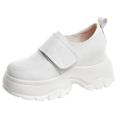 Modne 9,5 cm Damskie Platformy Klinowe Czółenka Baleriny Skóra Naturalna Luksusowe Mary Jane Pils Klapki Botki Sprężyna Haczyk Jesień Buty Wiosenne