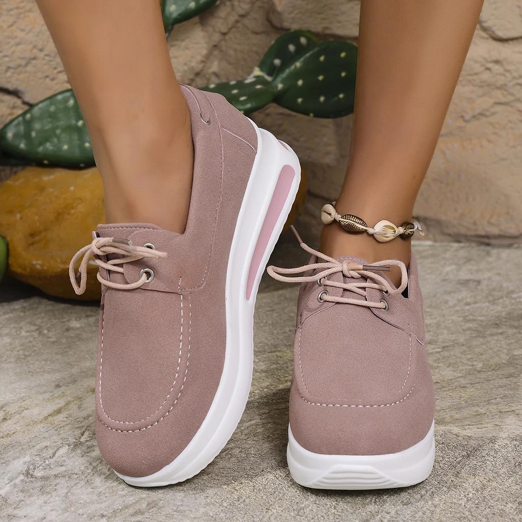 Fashion 2025 Casual Sneakers Women's Shoes New Plus Size Border Design Low Top Thick Bottom Lazy Shoes Comfortable Athletic Footwe