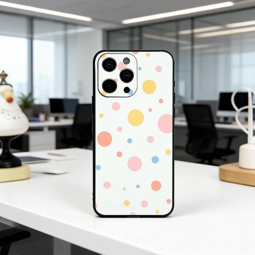 DOT P-Polka Muster Handyhülle Für iPhone 17, 16,15,14,13,12,11 Plus,Pro Max, Andere Weiche Schwarze Abdeckung