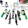 Shiny Glossy Halloween Dagger Ornaments Silicone Epoxy Resin Mold DIY Keychain Pendant Jewelry for Valentine Gift Craft