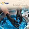 Blue/White/Black Nitrile Disposable Gloves - Tear-Resistant, Oil-Resistant, Waterproof, Non-Slip Hand Protection for Food Contact