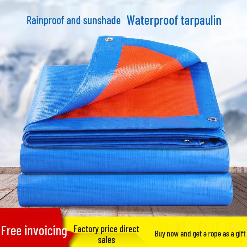 Thickened Waterproof Outdoor Tarpaulin: Rainproof, Windproof, Heat-Insulating Shade Cloth