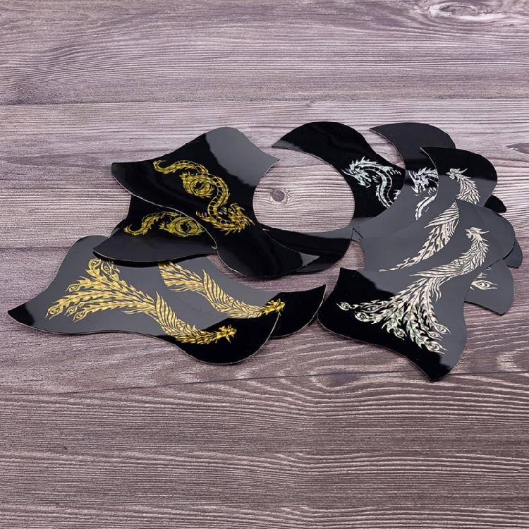 4/8pcs Acoustic Guitar Anti-Scratch Guard Plate Dragon Bird Guitar Pickguard Self Adhesive Scratch Plate Easy Install