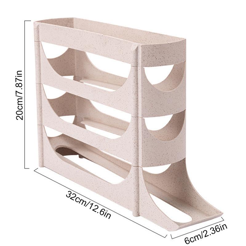 4 Tier Egg Holder Egg Dispenser Holder Automatic Egg Rolling Rack Eggs Storage Rack Egg Distributor Egg Storage Rack For Kitchen