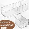 2Pcs Belt Organizer Box 4 Grids Retractable Belt Storage Rack for Closet and Drawer Tie and Belt Plastic Display Case