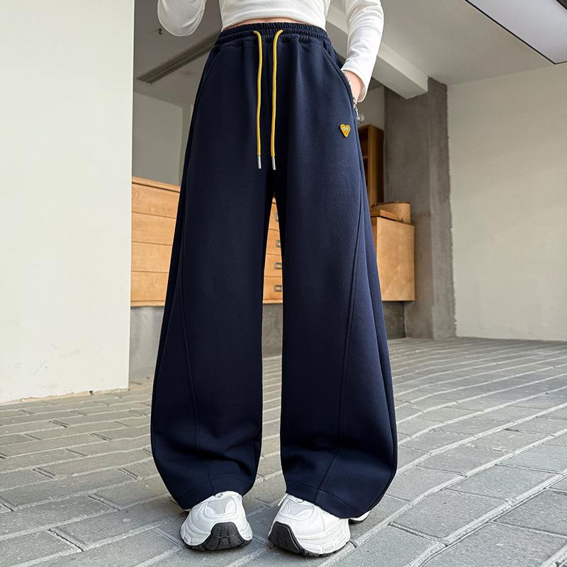 2025 Spring/Autumn Girls' Sports Sweatpants for Middle School Students - Casual Scimitar Pants