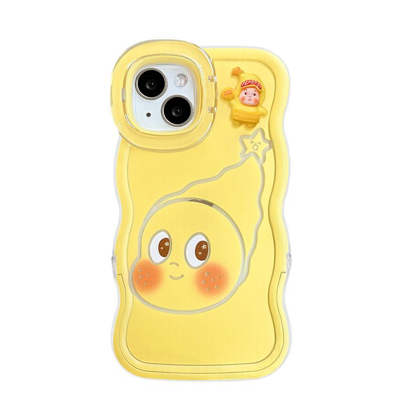 Cartoon doll lanyard suitable for Apple 17promax mobile phone case iphone15 dual bracket 16 Huawei 14 women 13