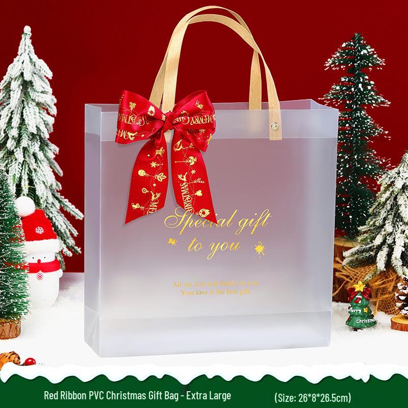Christmas Eve Apple Candy Souvenir Handbag - Creative Transparent Gift Bag