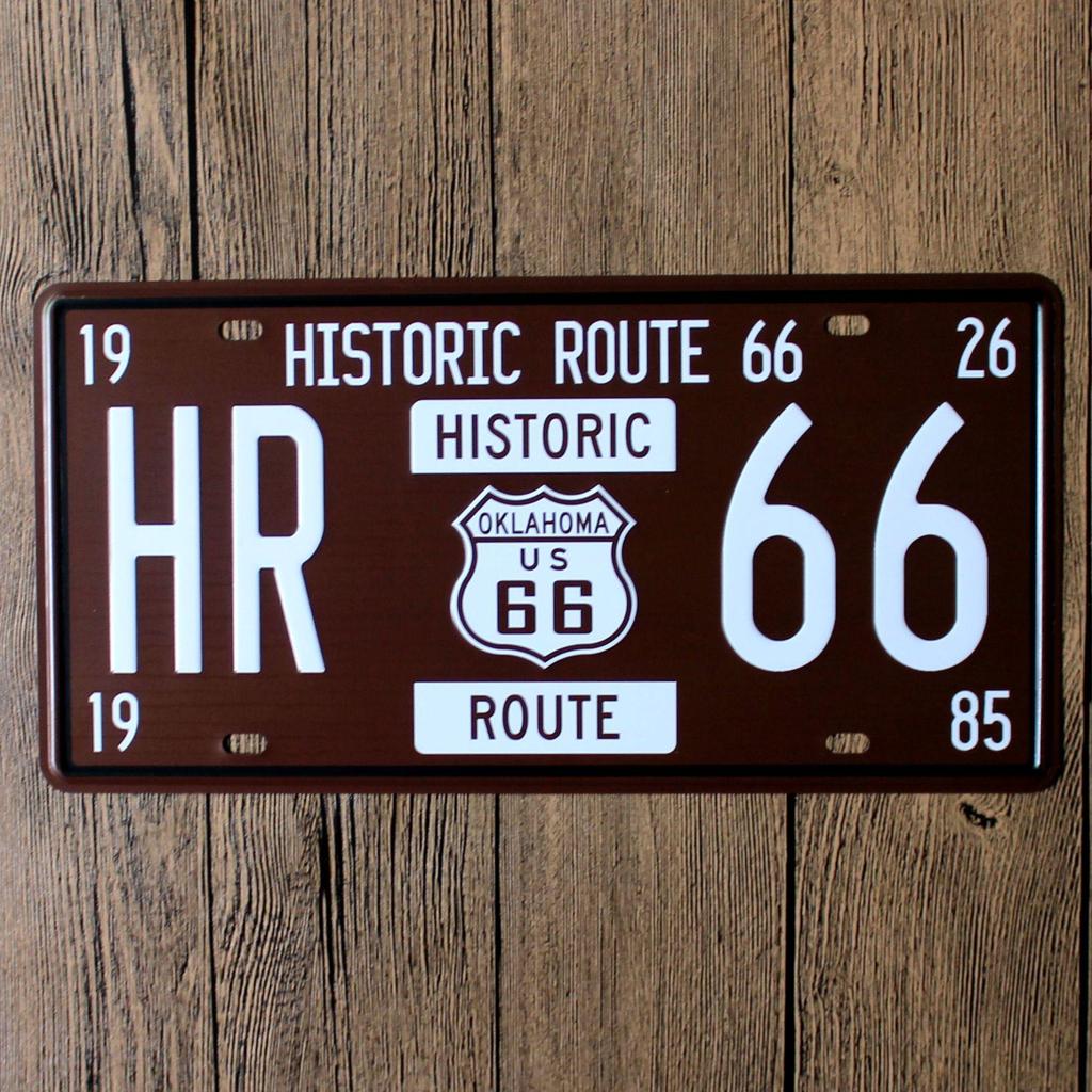 Route 66 Tin Sign for Home, Bedroom, or Bar Decor
