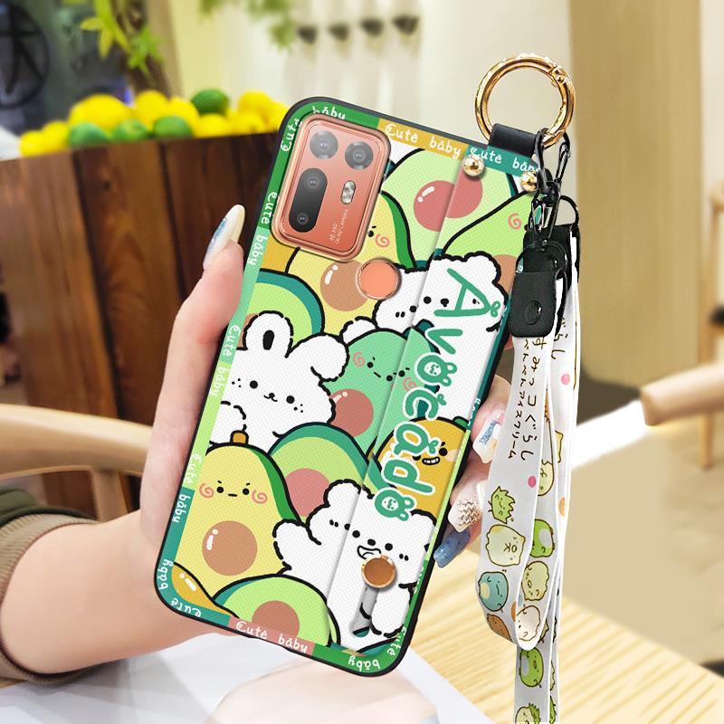 Soft case Ring Phone Case For HTC Desire 20 Plus/D20+ Anti-knock Kickstand Lanyard Anti-dust Silicone Protective Durable