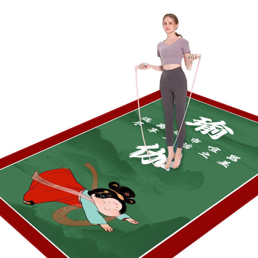 Schalldämpfende, rutschfeste, stoßabsorbierende Übungsmatte für Springseilspringen, Yoga und Dance-Fitness