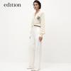 Edition Women's V-Neck Long-Staple Cotton Knitted Cardigan