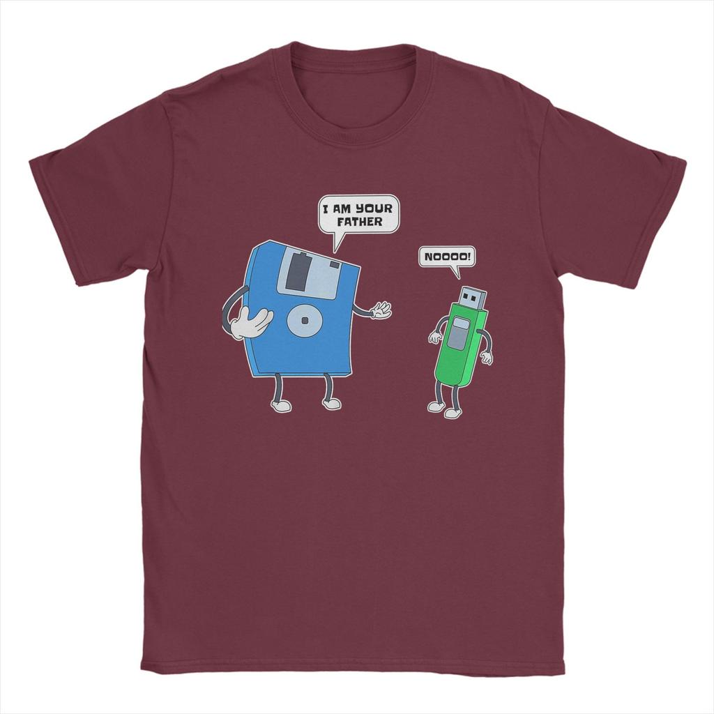 Počítač Otec Syn Disketový Inženýr Tričko Léto Populární Trička Pánské 100% Bavlna Trička Krátký Rukáv Y2K Základní Tričko