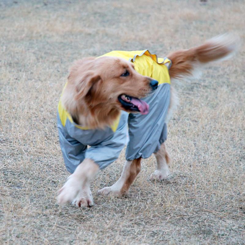 Dog Clothing In Spring, Summer, Autumn, All In One Four Legged One-piece Large Dog Pet Raincoat, Fully Wrapped Camouflage Raincoat