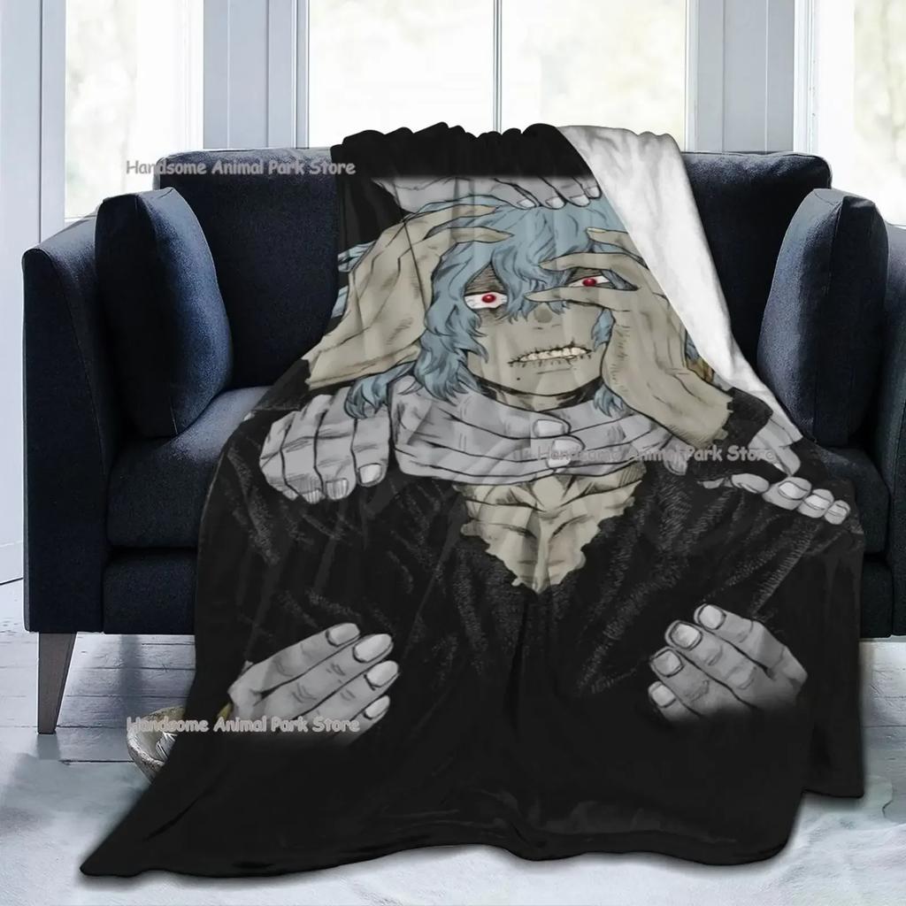 My Hero Academia Collage Anime Shigaraki Fleece Flannel Throw Blanket Cozy Warm Throws for All Season Super Soft Blanket for Bed
