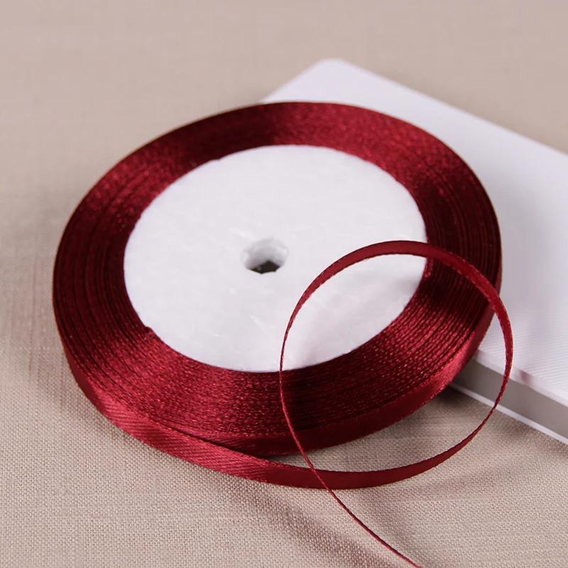 25Yards 6mm Silk Satin Ribbons for Crafts Bow Handmade Accessories for Clothing Accessories and Hats DJIY