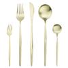5Pcs Gold Dinnerware Cutlery Set Knife Cake Fork Tea Spoon Dinner Tableware Stainless Steel Flatware Home Kitchen Silverware Set