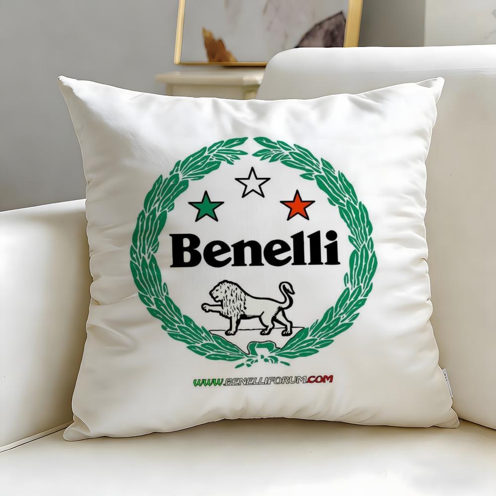 

classic motorcycle brand Benelli Cushion Cover Soft EasyWash Pillow Case Versatile for Couch Bed Travel and Office 30X30cm