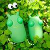 1Pcs Funny Grass Worm Pinch Toy Green Eye Bouncing Worm Squeeze Toy Relieve Anxiety Decompression Toy ZPG