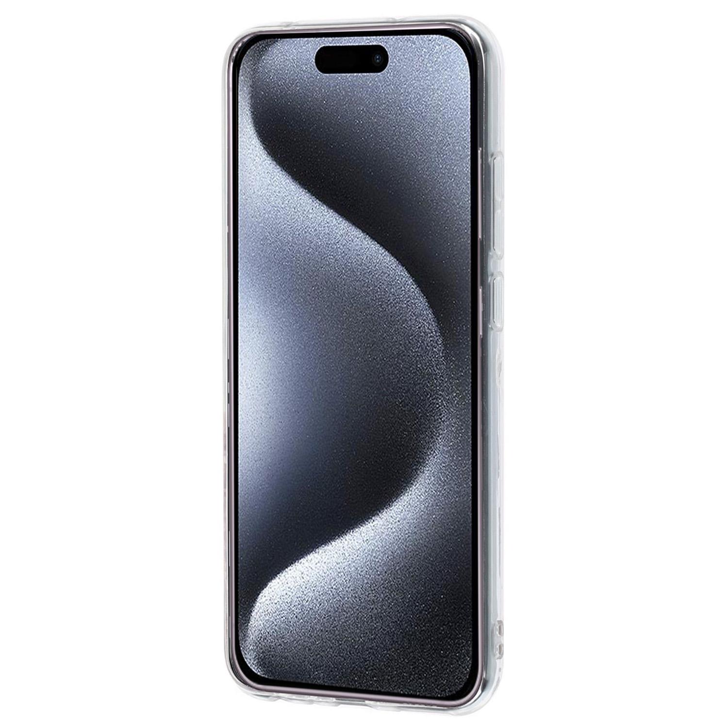 

For iPhone 16 Plus Case Marble Pattern Anti-Scratch TPU Soft Phone Cover White