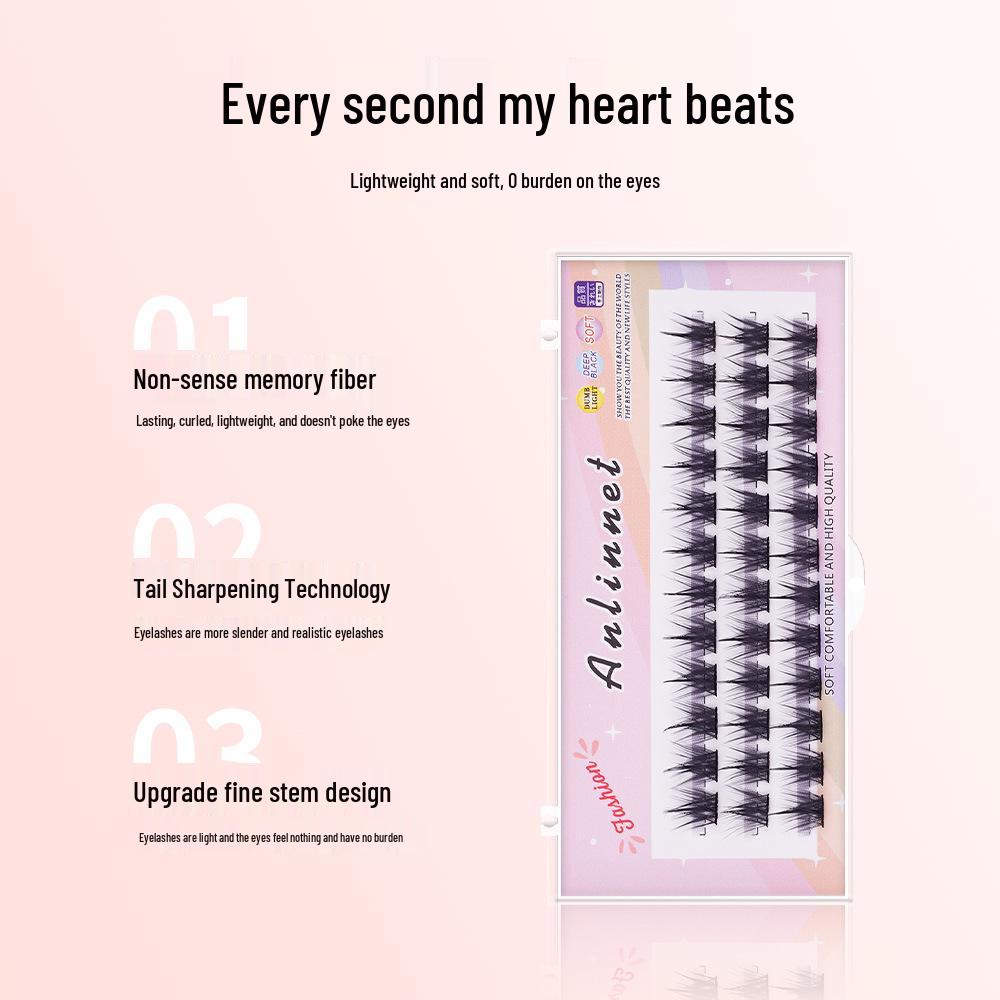 Large Capacity 3-Row False Eyelashes Set - Pure Desire and White Moonlight Styles