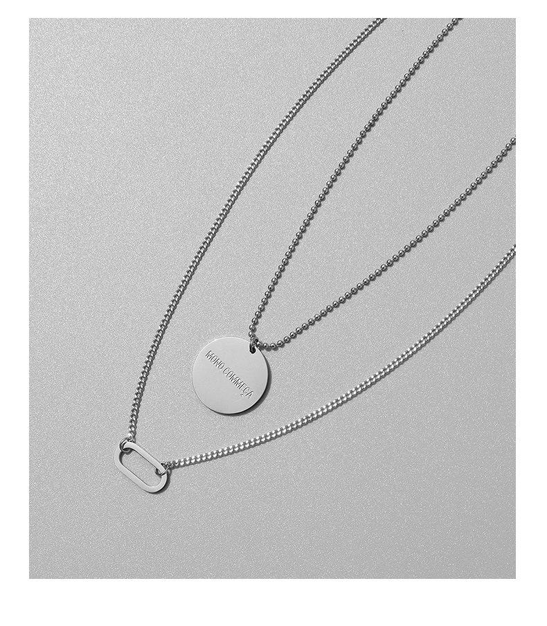 Double Layer Women's Titanium Steel Necklace - No Fade, Niche Design, Light Luxury Jewelry, Versatile for Trendy Style (P965)