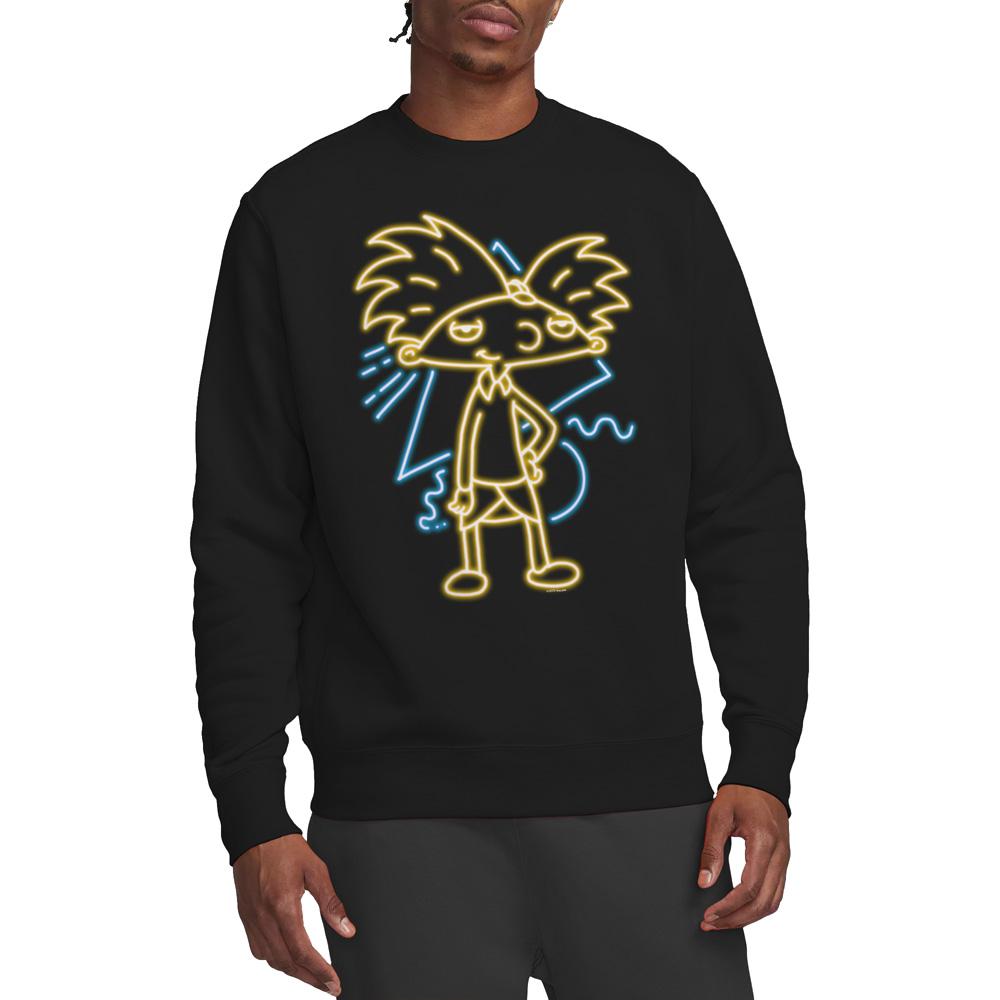 Hey Arnold! Unisex Neon-Sweatshirt für Erwachsene