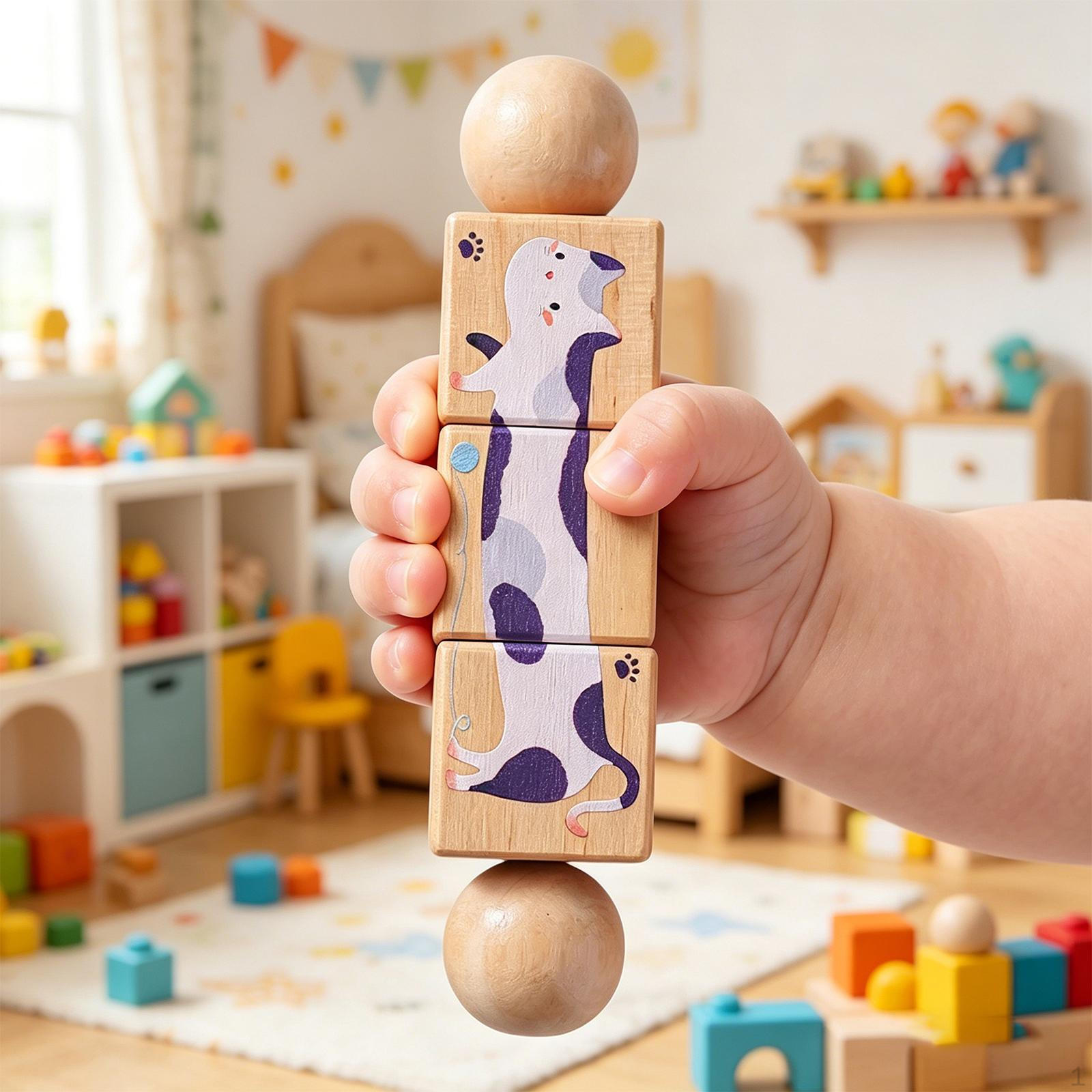 Игрушка для мальчиков и девочек, улучшение концентрации, захват рукой, вращающийся, крутящийся, блоки-головоломка Style A