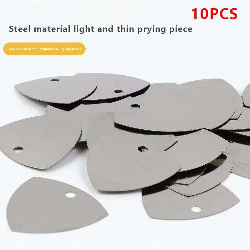 

10 шт. Ультратонкие гибкие листы для разборки из нержавеющей стали, монтировка, лом, инструмент для снятия экрана ЖК-дисплея, компьютера, мобильного телефона, инструмент для ремонта серебряный