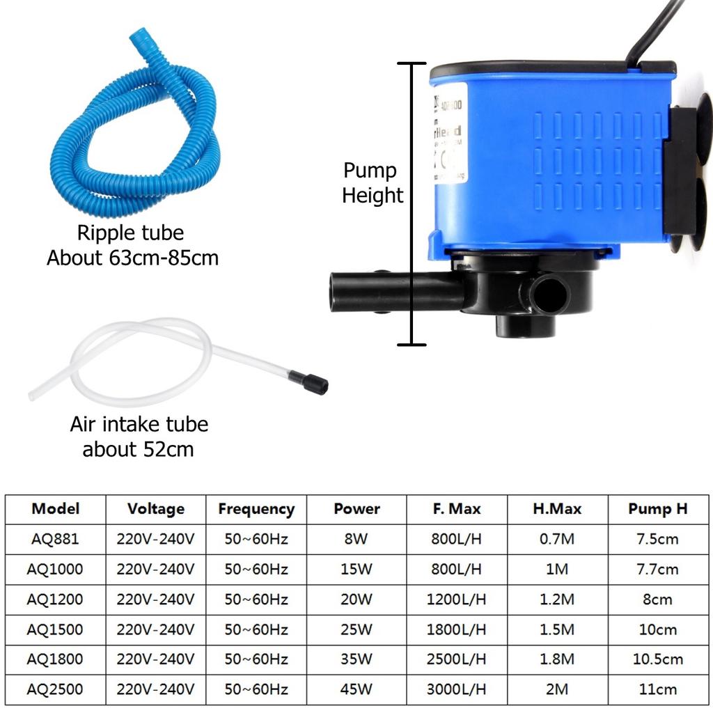 Buy 8W/15W/45W 220V Pumping Oxygen Injection Filters Aquarium Fish Tank
